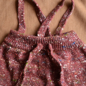 Tylwyth Teg Baby Dungarees in Merino/Alpaca/Silk - Berry (6-12m only) *Last ones