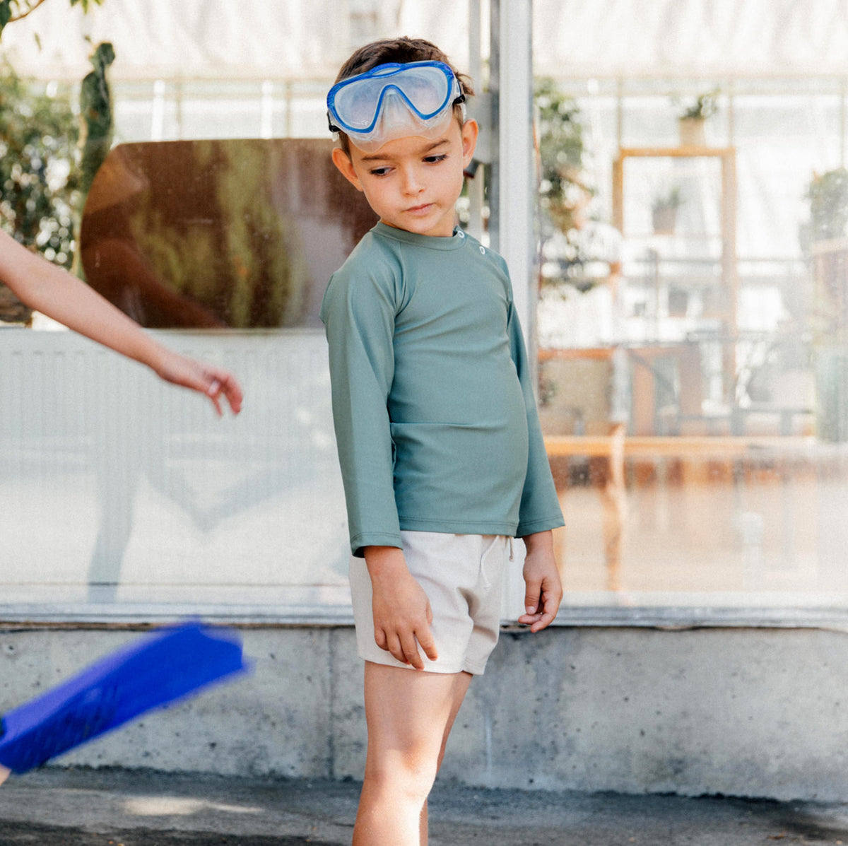 Rio Rashie 100% Recycled Nylon Swimshirt - Rosemary (1-5y)