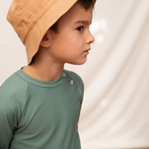 Rio Rashie 100% Recycled Nylon Swimshirt - Rosemary (1-10y)