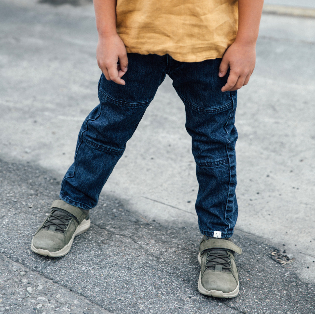 Utility Pants in 100% Organic Cotton - Denim (4-14y)