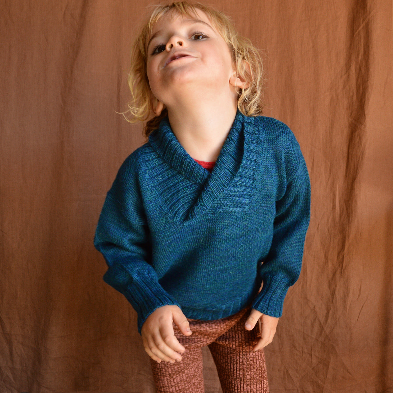 Charlie Sweater in Baby Alpaca - Dark Navy (3-6y) *Returning Soon