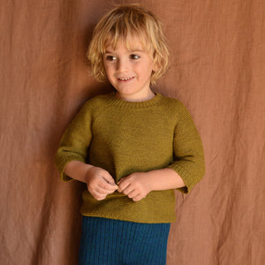 Lise Sweater in Baby Alpaca - Pistachio (1-7y)