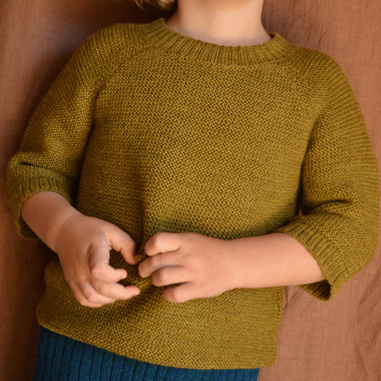 Lise Sweater in Baby Alpaca - Pistachio AW23 (1-7y) *Last ones