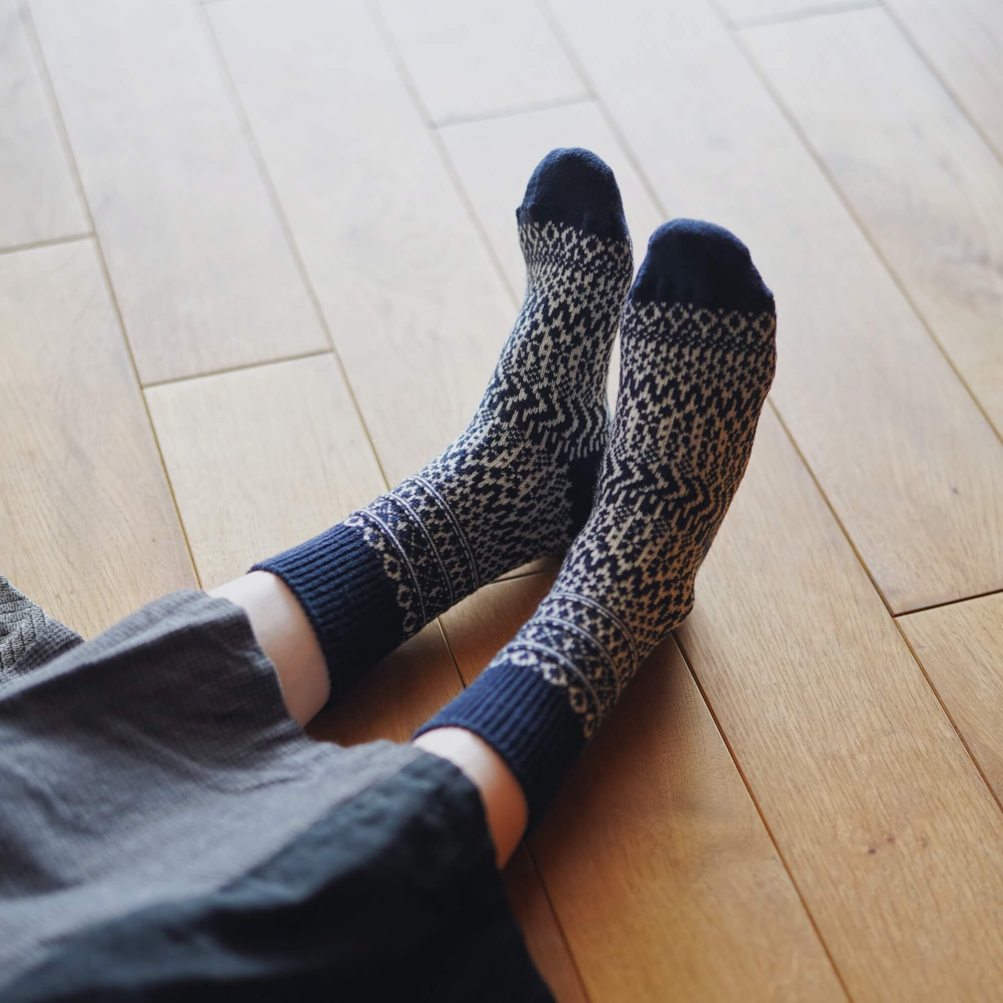 Oslo Jacquard Wool Socks (adults)