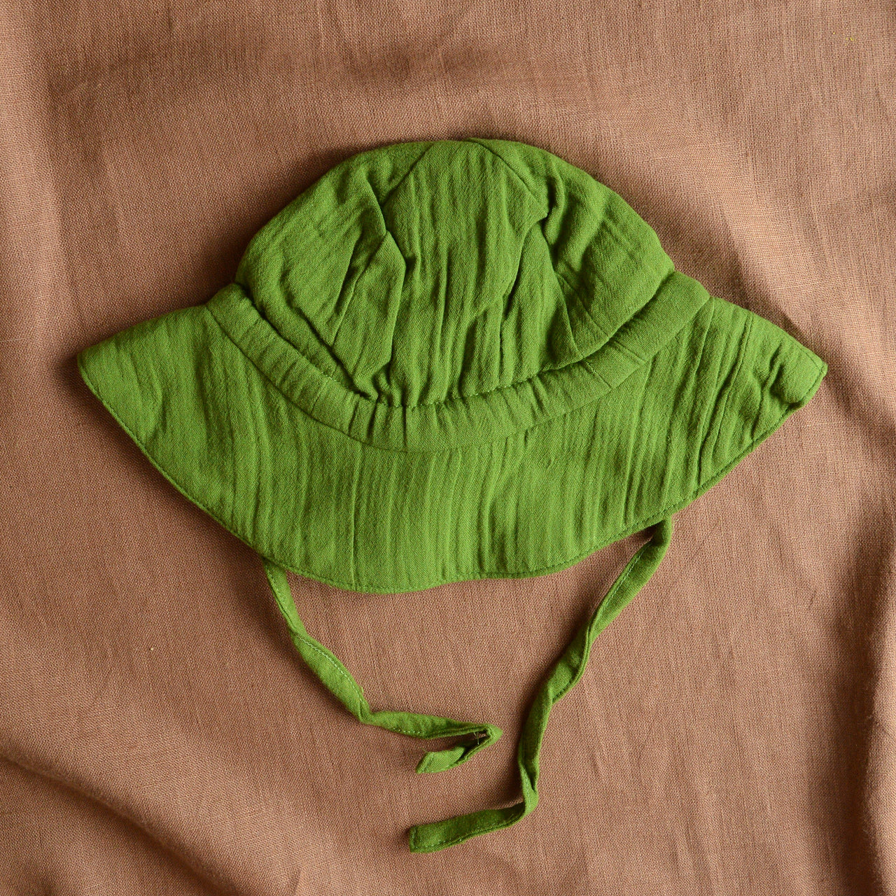 Organic Muslin Sun Hat - Leaf (0-2y)