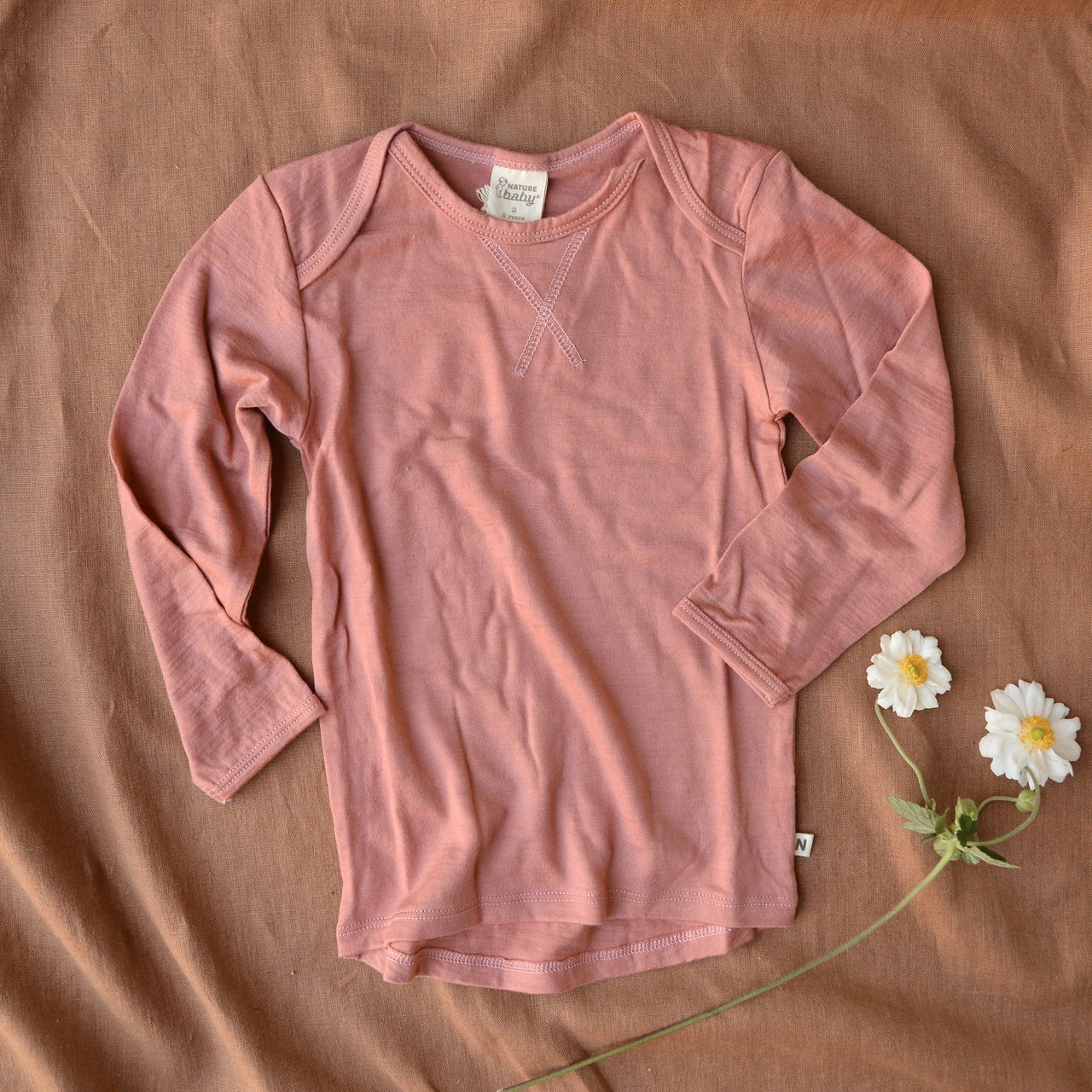 Essential Merino Longsleeve Top - Petunia (3m-6y)
