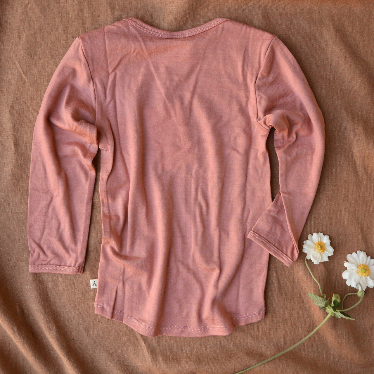 Essential Merino Longsleeve Top - Petunia (3m-6y)