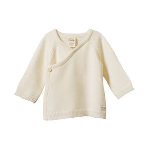Baby Kimono Jacket - 100% Organic Merino - Natural (6-12m) *Last ones