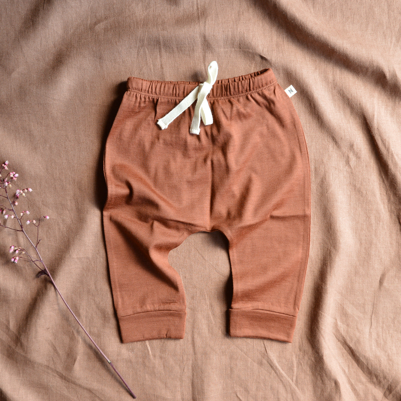 Baby Drawstring Pants 100% Merino - Coco (0-2y) *Last ones
