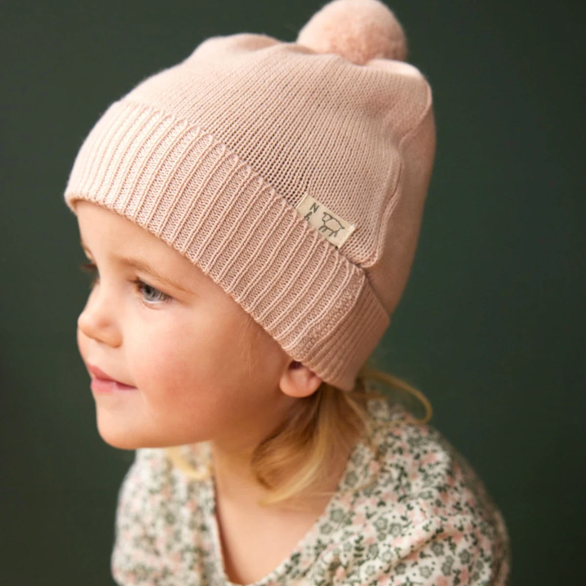 Alpine Pom Pom Beanie in 100% Merino (6m-4y)