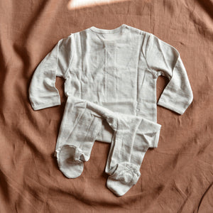 Baby Sleep Suit in 100% Merino - Light Grey (3-6m) *Last One!