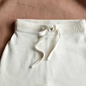 Baby Knitted Footed Romper Pants 100% Organic Merino - Natural (0-3m) *Last One!