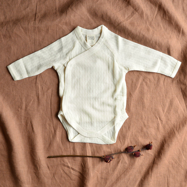 Kimono Baby Body Suit 100% Merino Wool by Nature Baby from