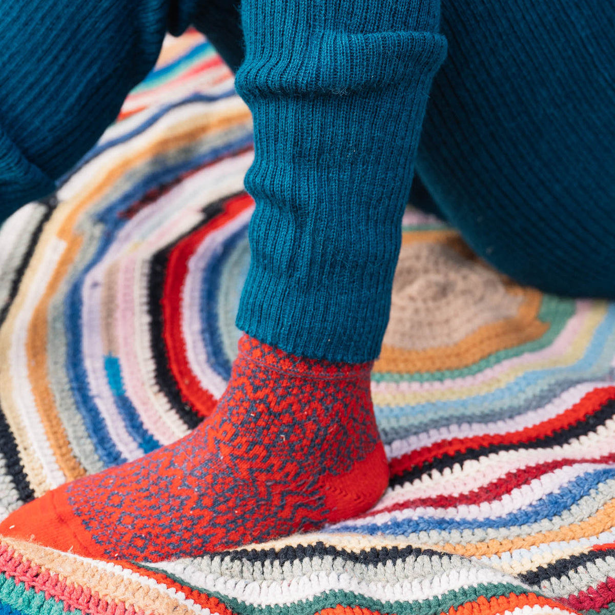 Oslo Jacquard Wool Socks (Adults)