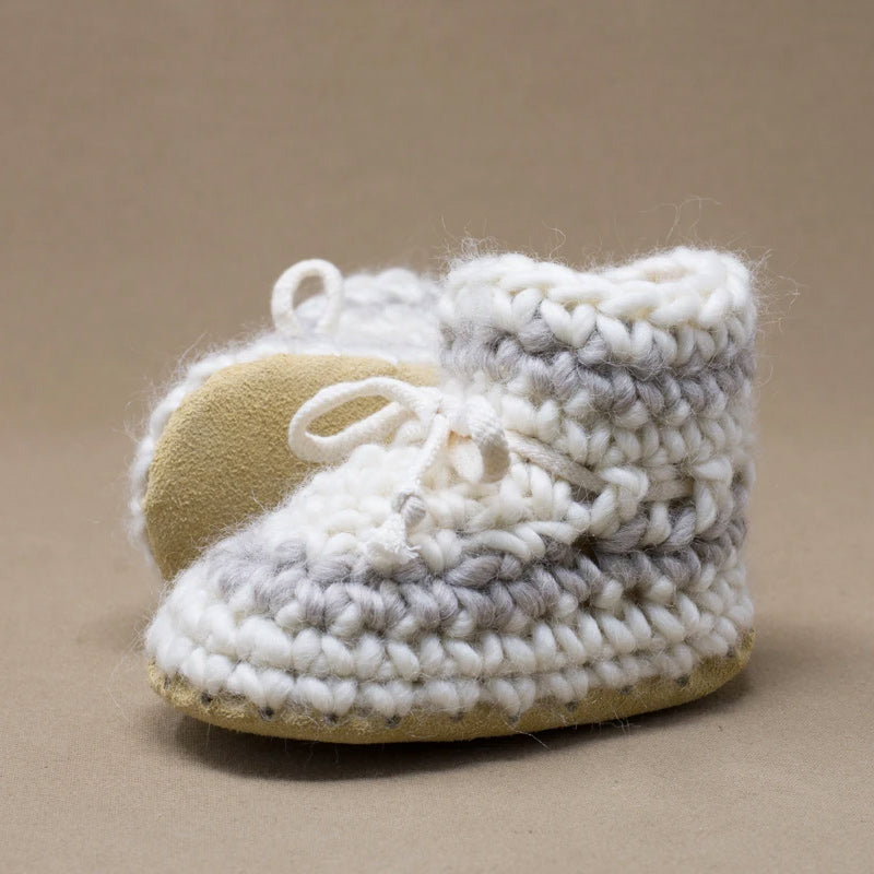 Padraig Slippers Cream 3 9m Last pair Woollykins