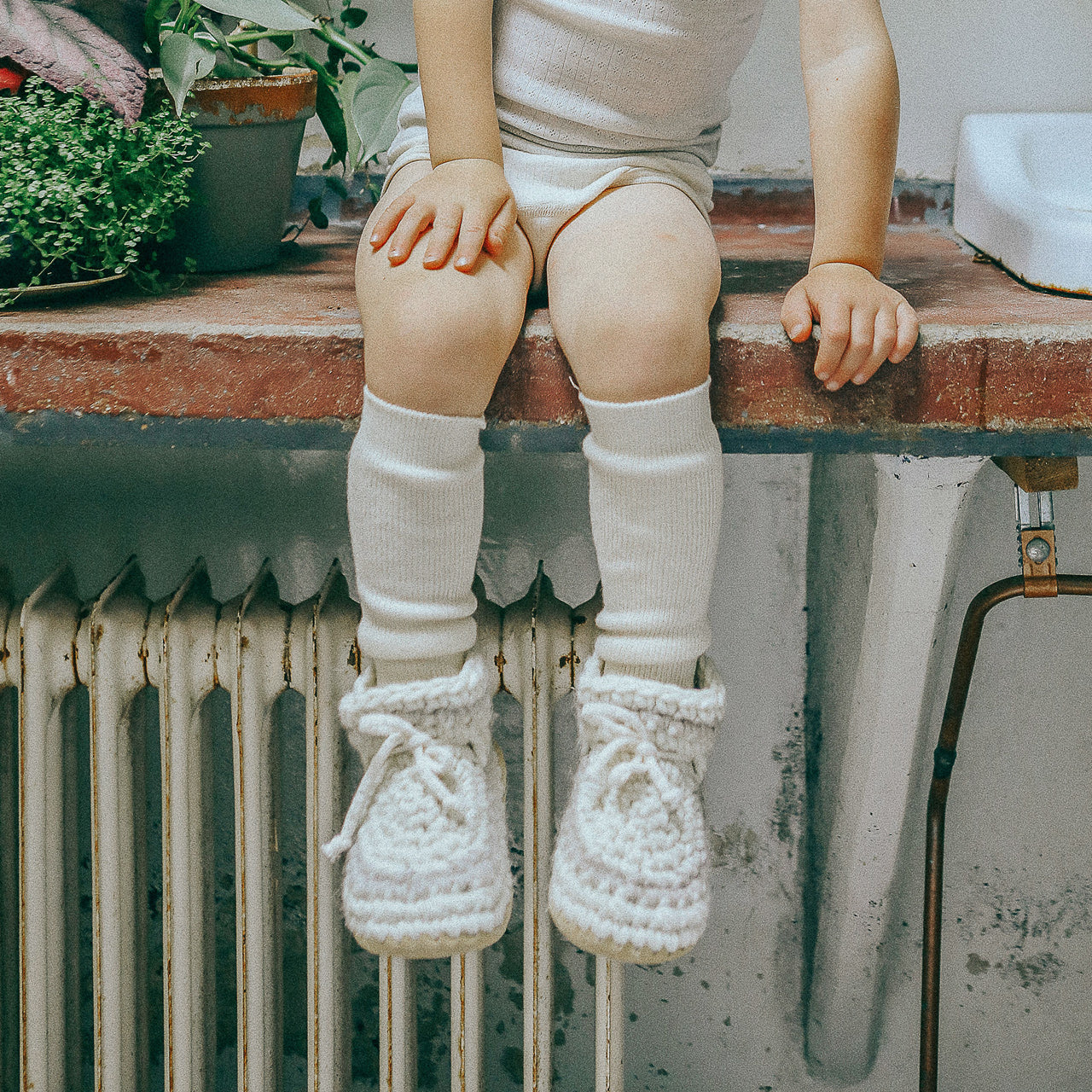 Padraig Slippers - Cream (3-9m) *Last pair!