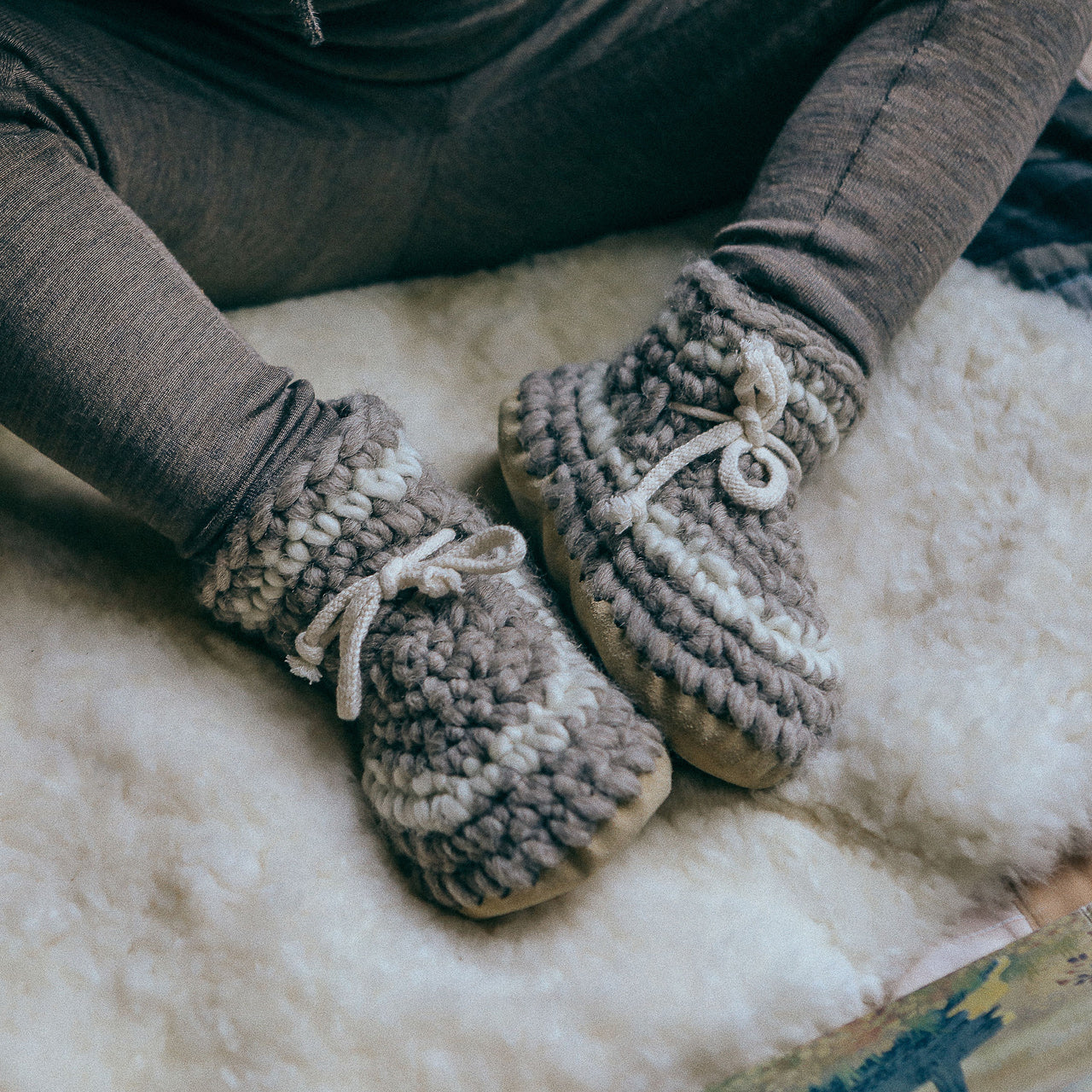 Padraig wool top slippers