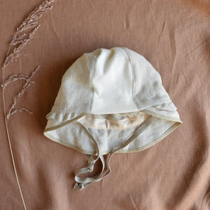 Emma Baby Sun Bonnet in 100% Organic Linen (3-12m)