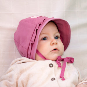 Emma Baby Sun Bonnet in 100% Organic Cotton UV40 (1-12m)