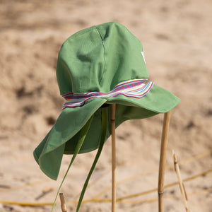 Firefighter UV Sun Hat in 100% Organic Cotton - Stripes (6m-5y) *Last ones