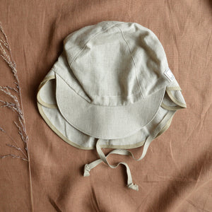 Tom Baby Legionnaire Sun Cap with Ear Cover - 100% Organic Linen (1m-4y+)