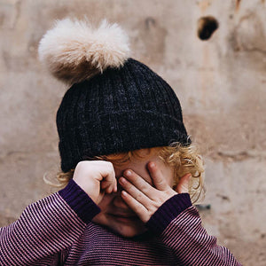 Pom-Pom Beanie in Baby Alpaca (6y-Adult)