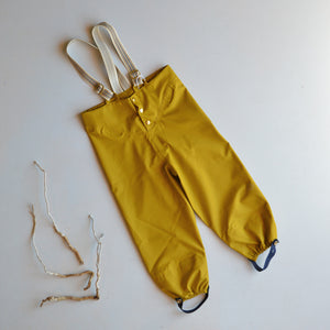Rain Pants for Kids 100% recycled PET - Goldenrod (10-12y) *Last ones