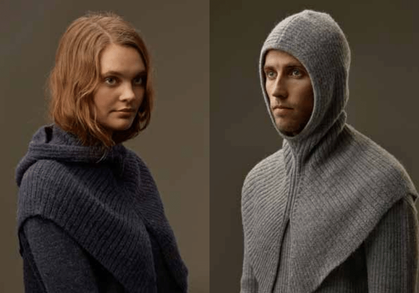 Rib Hood - 100% Alpaca - Dark Forest (Adults) *Last One!