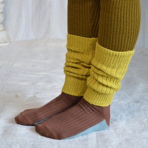 Ribbed Legwarmers in baby alpaca (Youth-Adult)