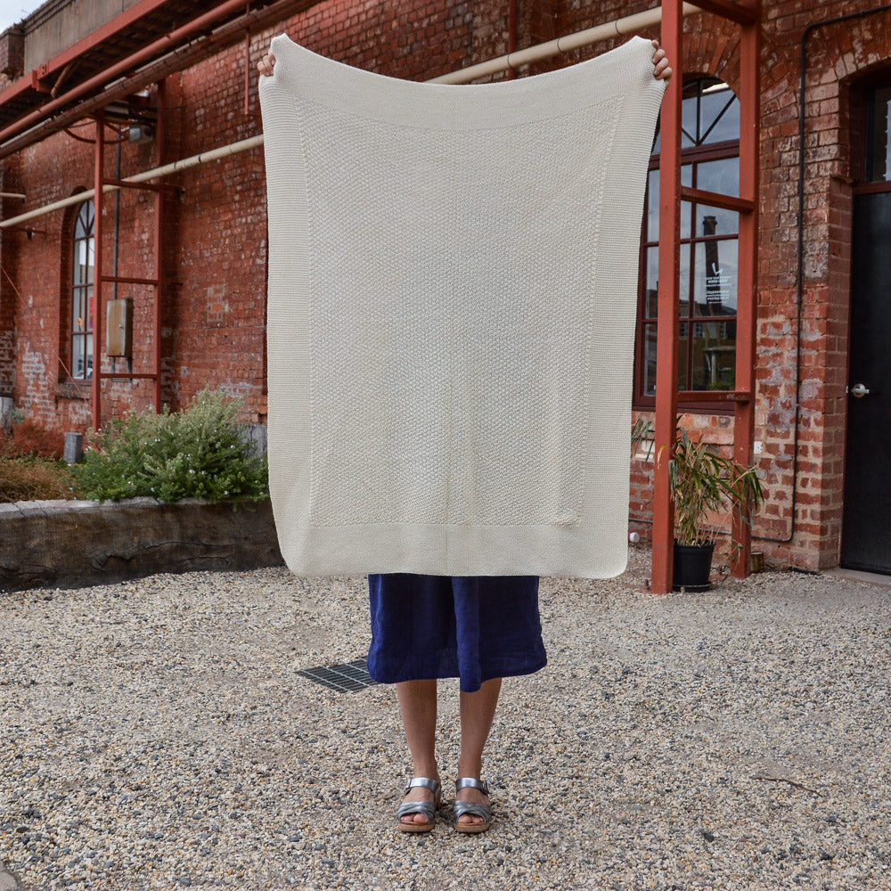 Heirloom Alpaca Baby Blanket - Ecru (90x90cm)