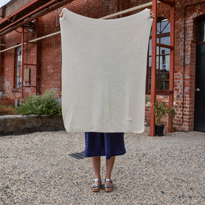 Heirloom Alpaca Baby Blanket - Ecru (90x90cm) *Returning Soon