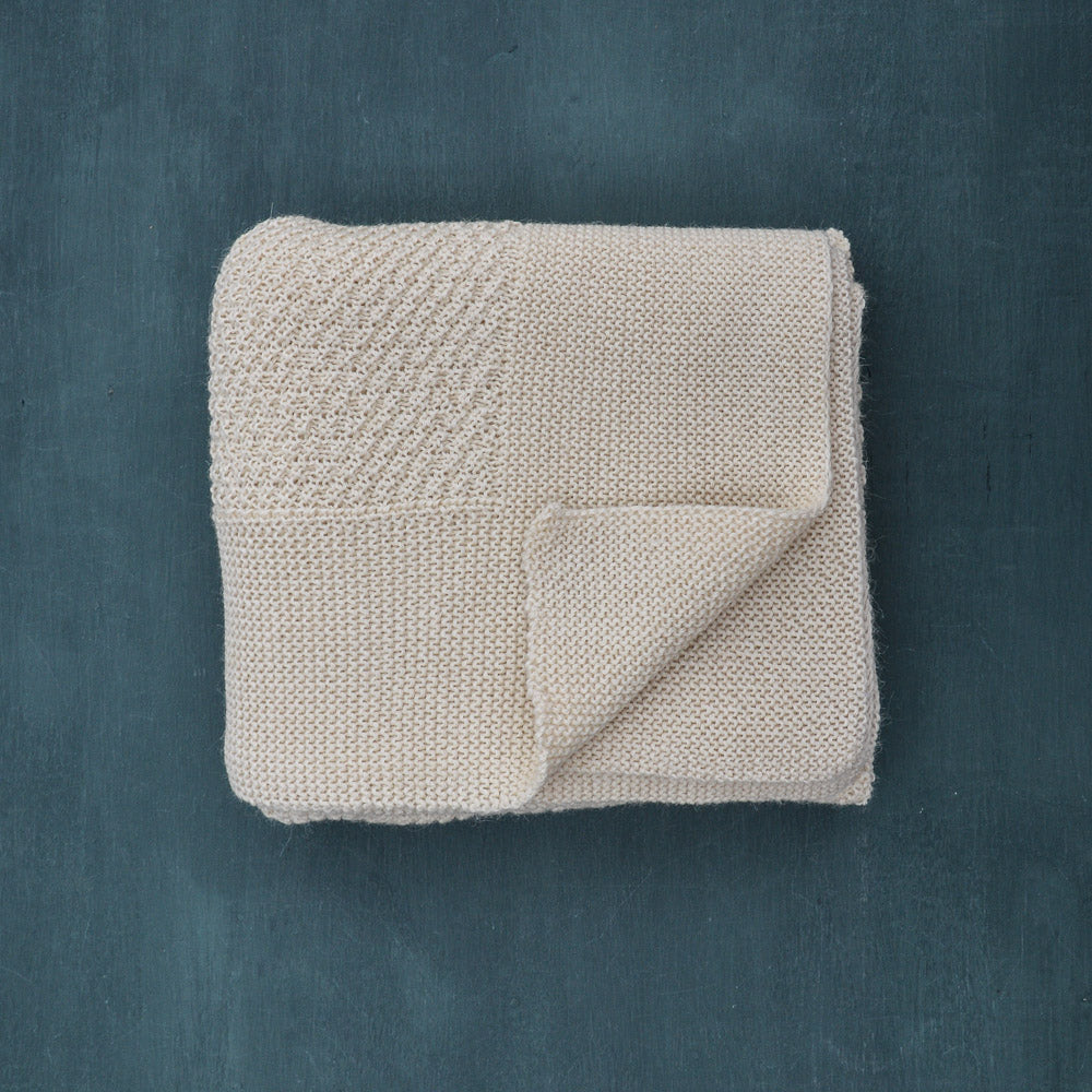 Heirloom Alpaca Baby Blanket - Ecru (90x90cm)