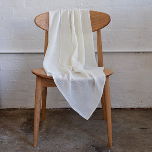 Woven Baby/Cot Blanket in Wool/Alpaca (120x100cm)