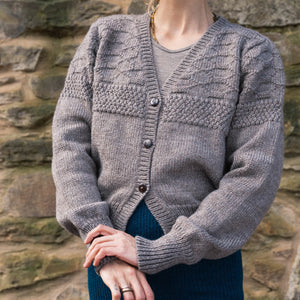 Women's Gansey Cardi in Chunky Highland Wool *Returning 2024
