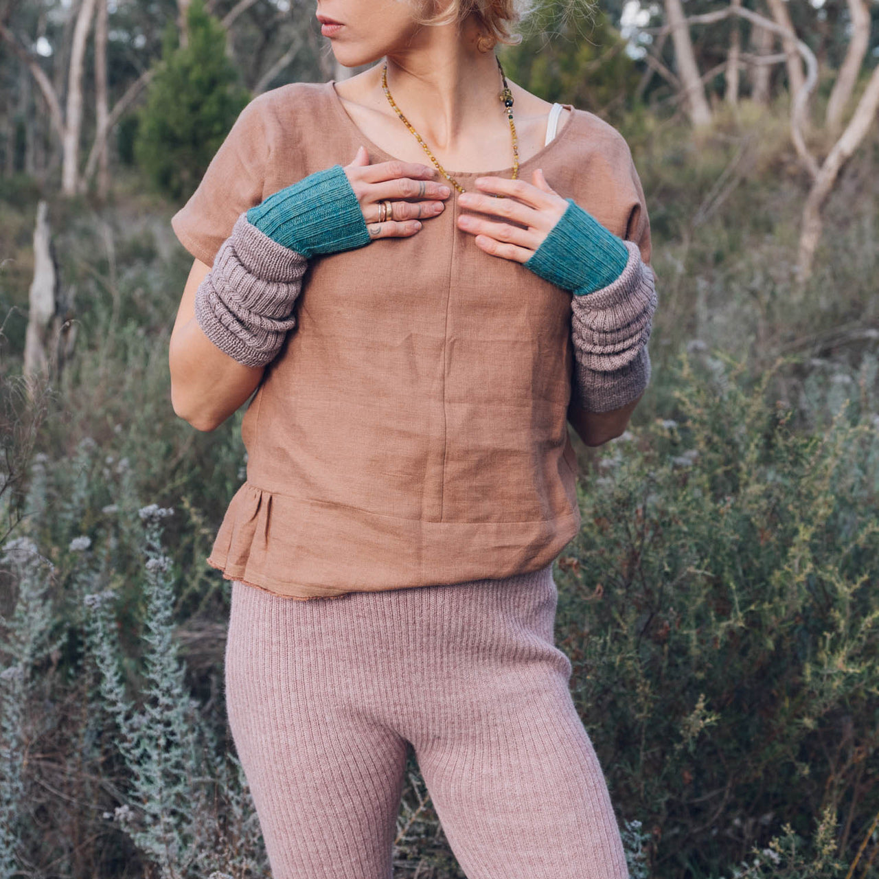Linen Pieces Top - Nutmeg (Women M-L) *Last One!