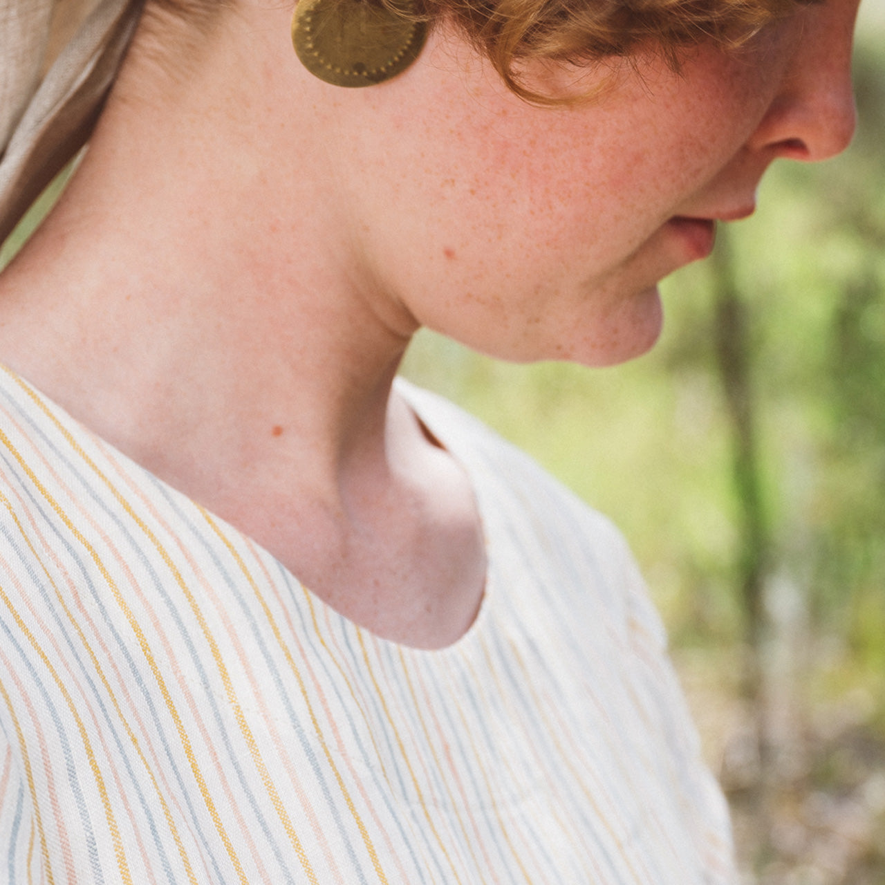 Kirsten Dress in 100% Linen - SS22 Bijou Stripe (Women)