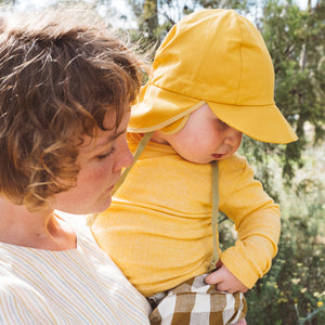 Tom Baby Legionnaire Sun Cap with Ear Cover - 100% Organic Linen (1m-4y+)