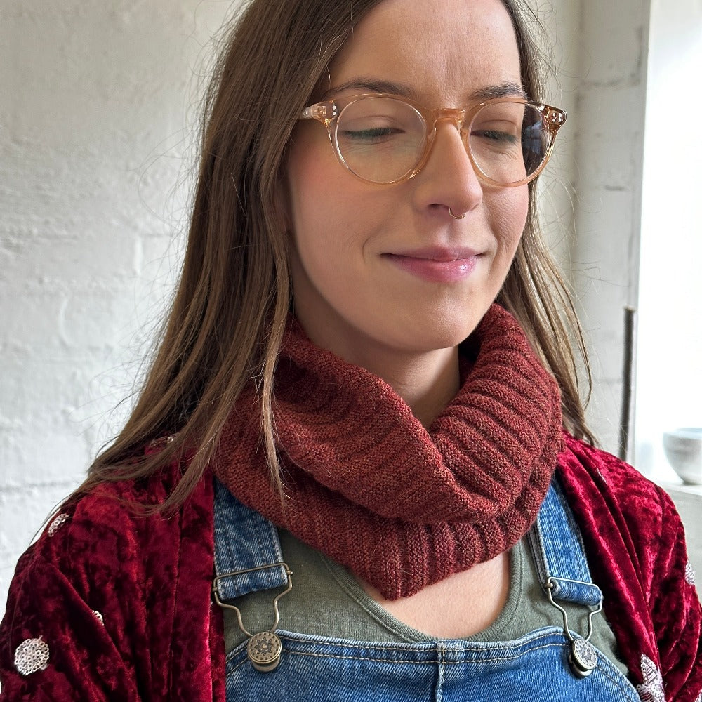 Crossknit Tube Scarf - 100% Baby Alpaca (Adults) *Last One!