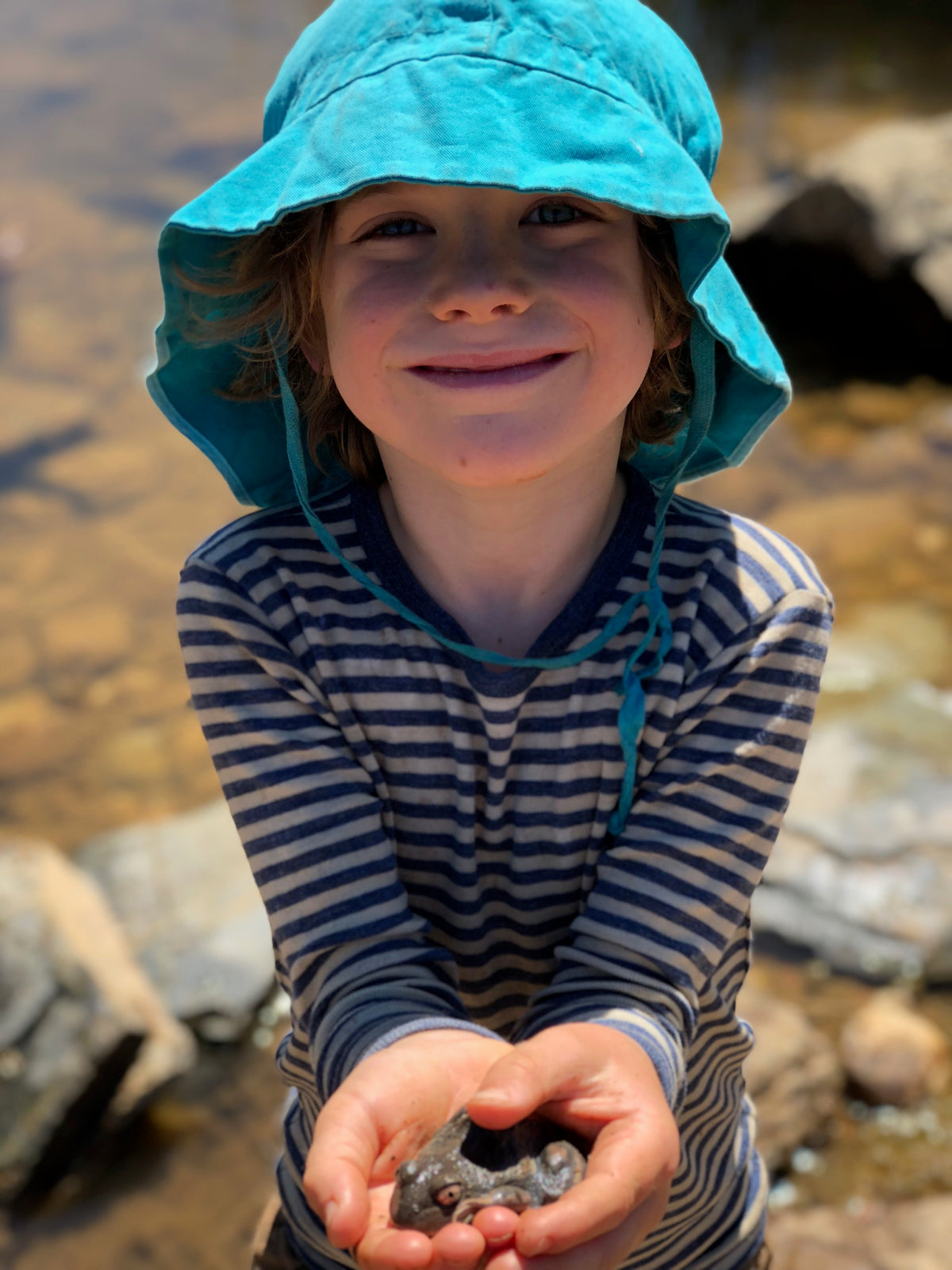 Child's Long Sleeve Top - 100% Organic Merino - Stripes (1-12yrs)