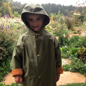Rain Coat for Kids 100% recycled PET - Spruce (6-12y) *Last ones