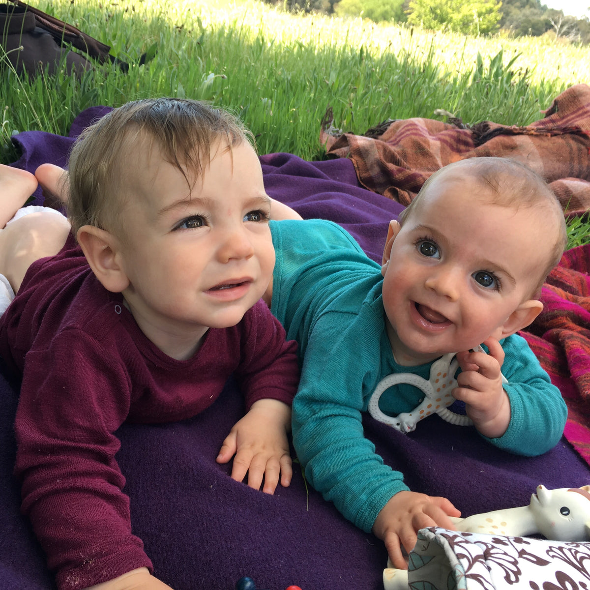 Baby Bodysuit Long Sleeve - Organic Merino/Silk (0-3yrs)