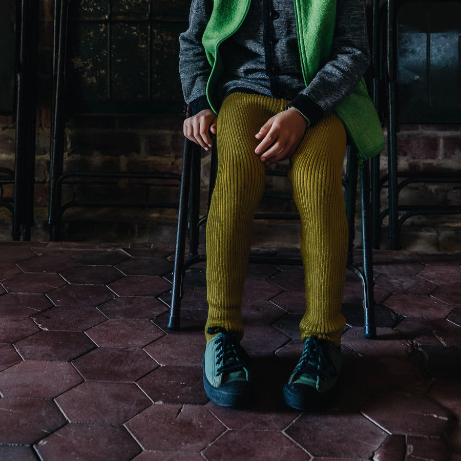 Knitted Merino Rib Leggings/Pants - Rose (9-10y+) *Retired Colour