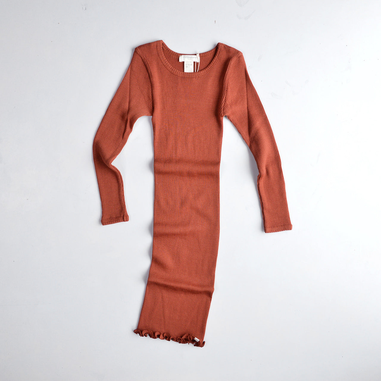 Child's Merino Rib Dress - Rhubarb (5-6y) *Last One!