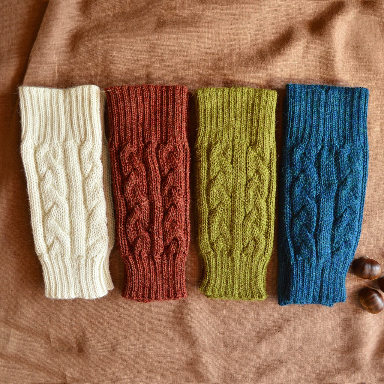 Cable Knit Legwarmers in Baby Alpaca
