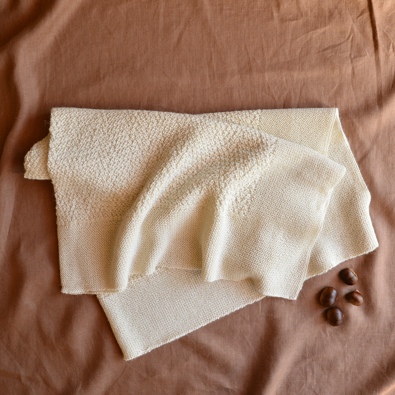 Heirloom Alpaca Baby Blanket - Ecru (90x90cm)