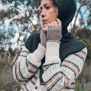Fingerless Mits - Alpaca Rib (Adults) *Returning Soon