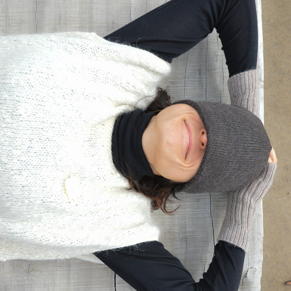 Women's Turtleneck Long Sleeve Top - Organic Merino/Silk *Restocking 2026