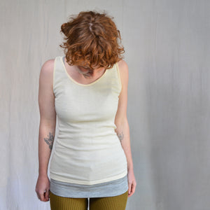 Women's Sleeveless Organic Merino/Silk Vest