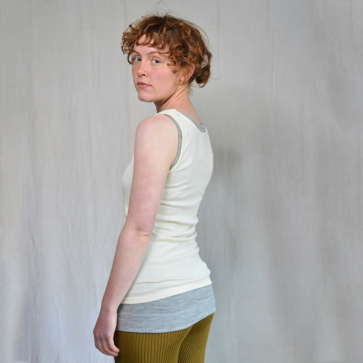 Women's Sleeveless Vest - Organic Merino/Silk